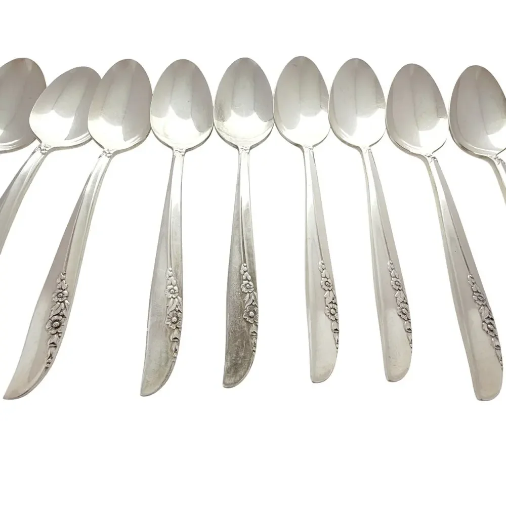 ONEIDA LTD. 1881 ROGERS Lilac Time Pattern Silverplate Flatware 73 Piece Set